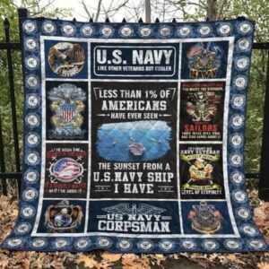 Navy Quilt Blanket Ver 3  Quilt